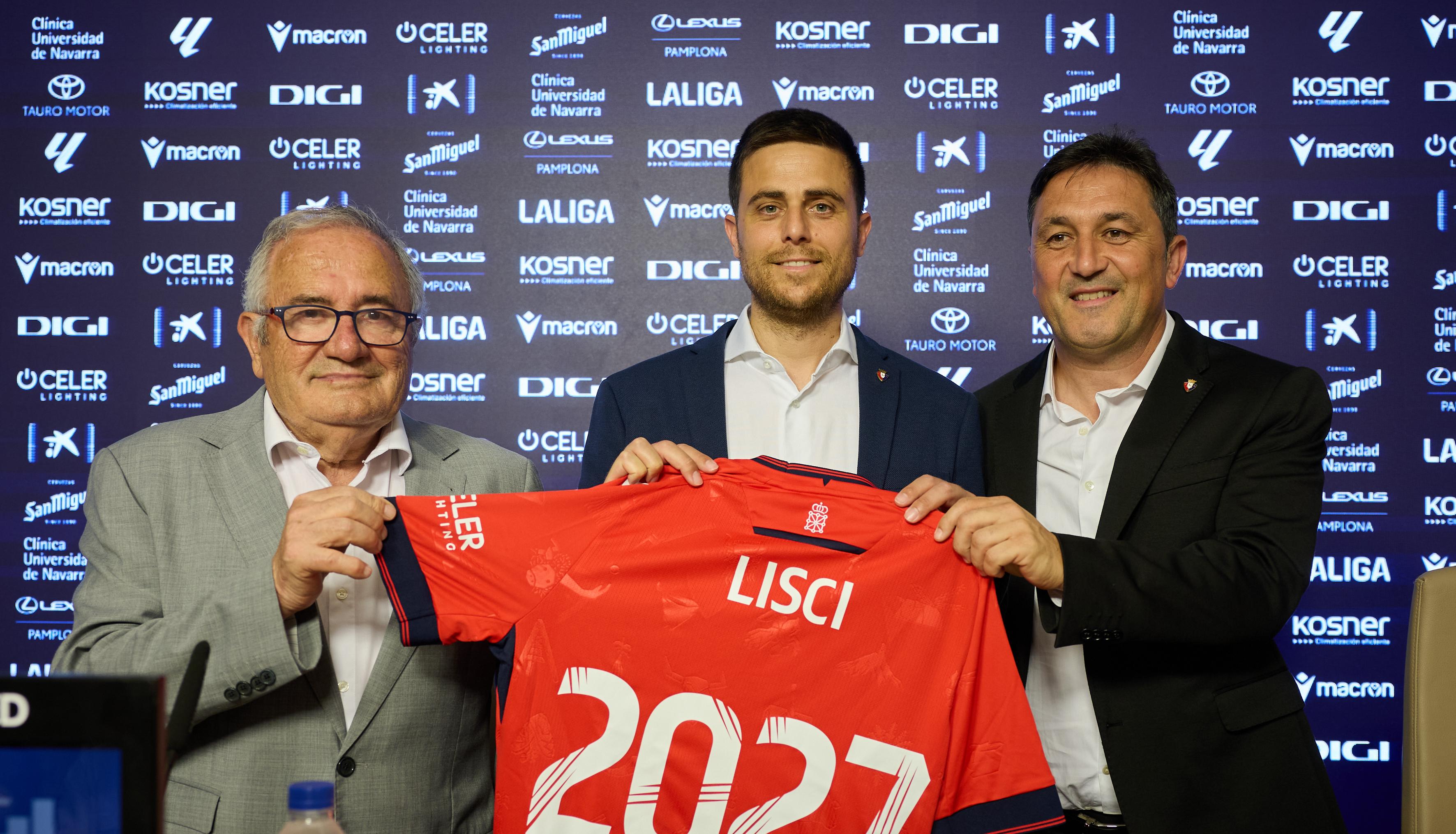Alessio Lisci: "Cuando se dio la opción de venir a Osasuna, el cerebro se me fue a El Sadar y al ambiente que hay aquí"