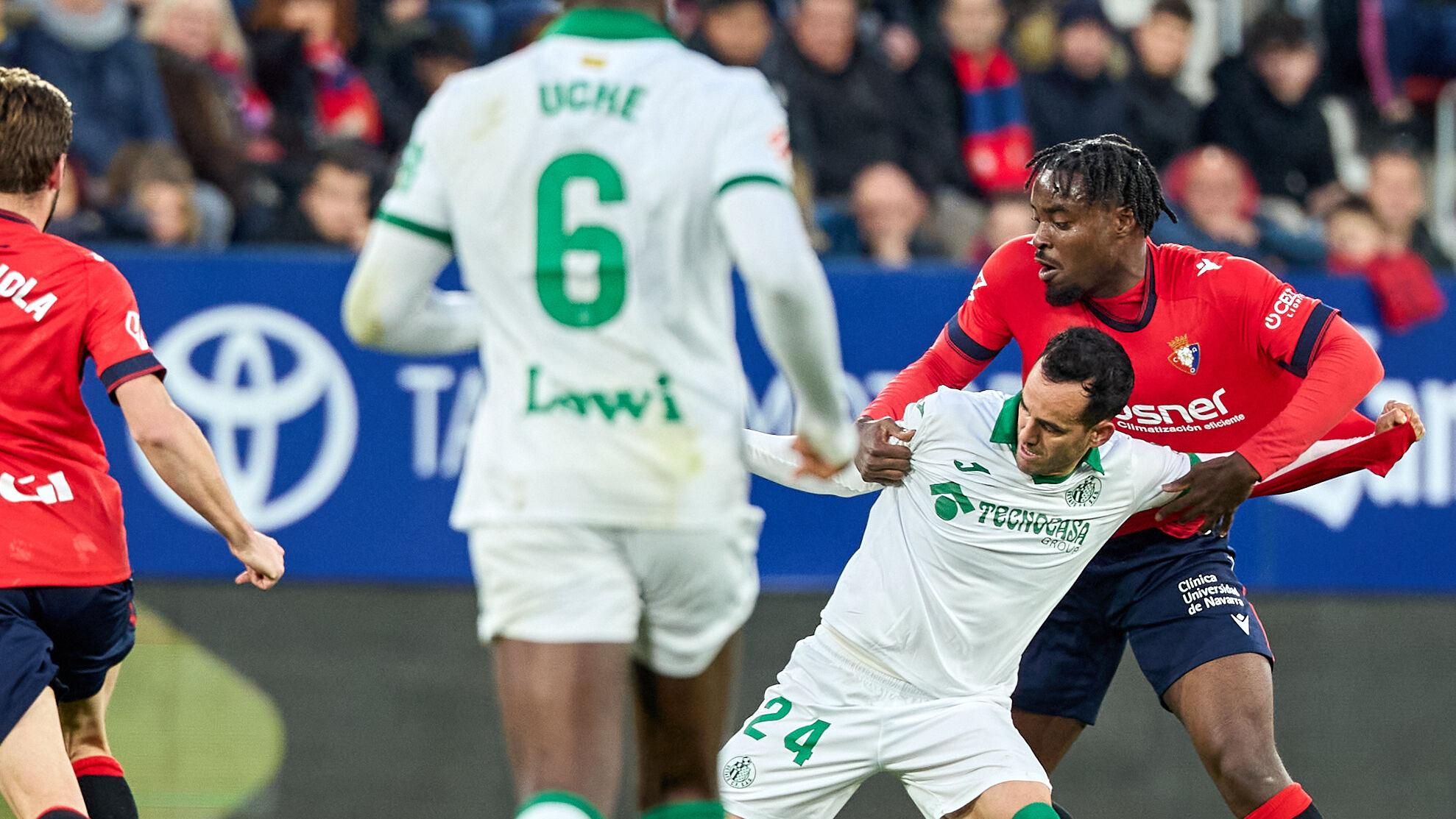 Derrota en El Sadar ante el Getafe (1-2)