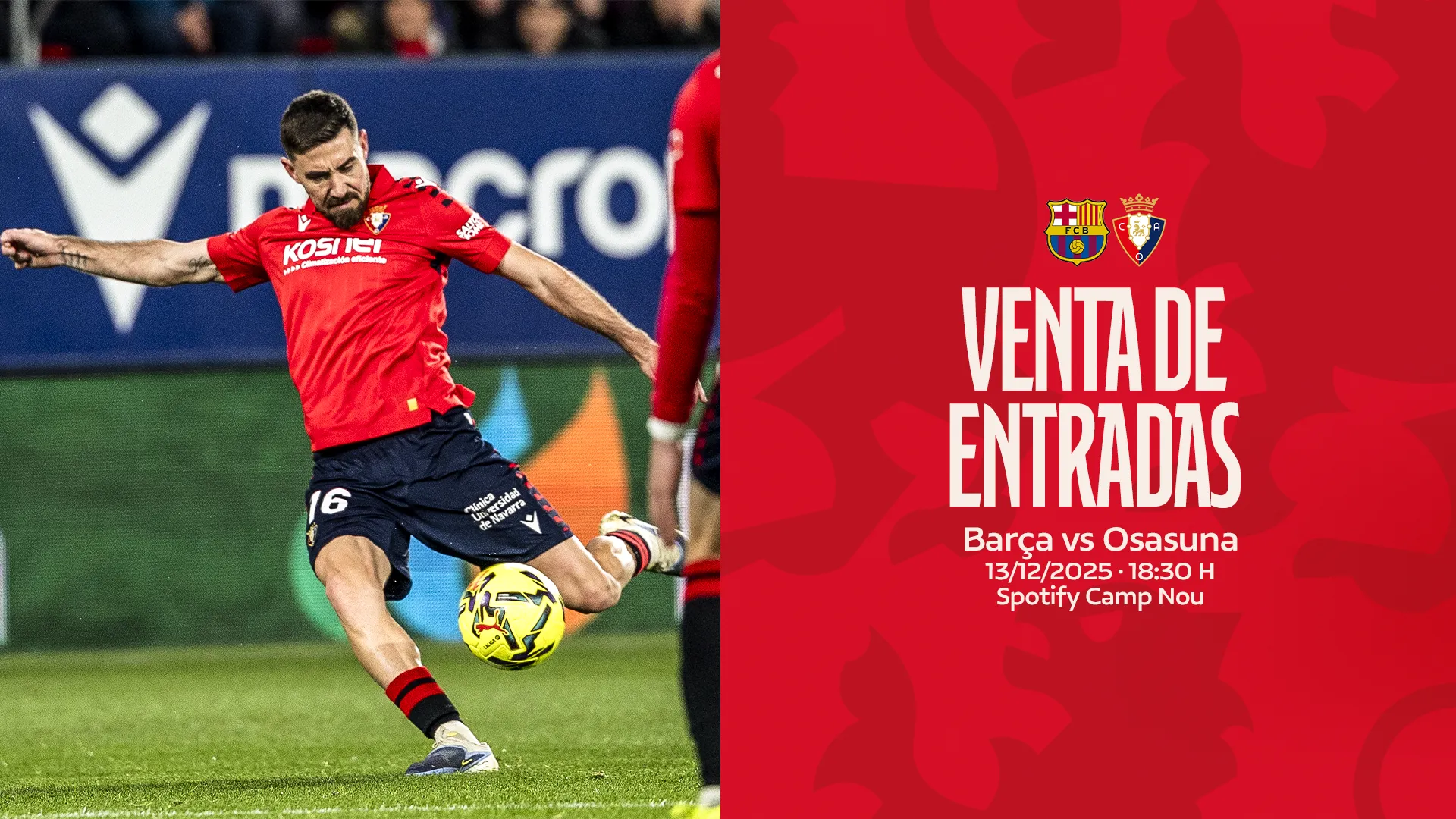 Ya están a la venta 470 entradas para el Camp Nou - Osasuna