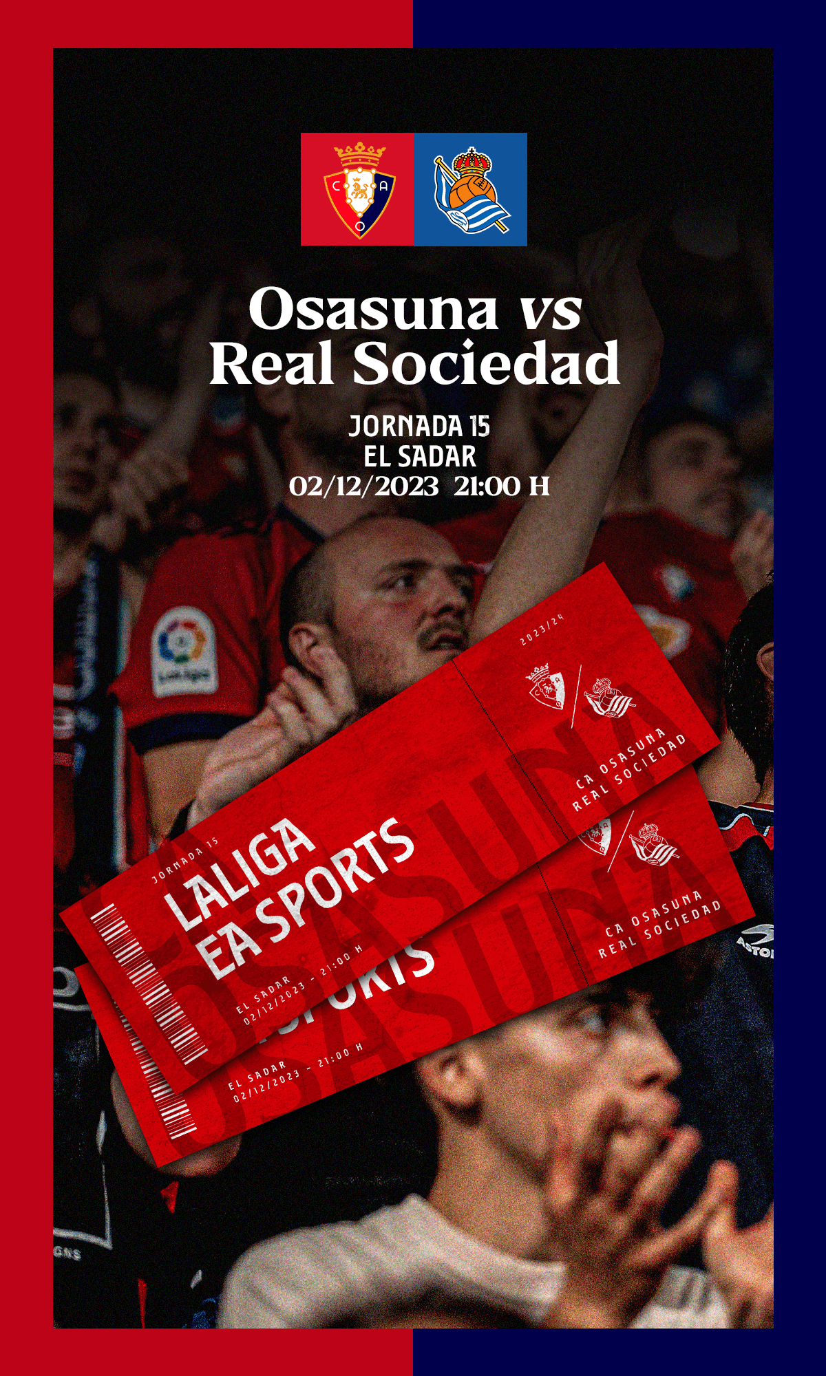 A la venta las entradas para el partido ante la Real Sociedad en El Sadar